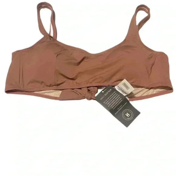 NWT Mimi & August  le maillot Paloma coffee padded bikini swimsuit top XL - Picture 2 of 2